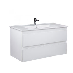 Mobilier de baie alb suspendat 100 cm Premium Sorrento PAL/MDF
