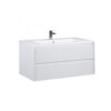 Set mobilier de baie alb suspendat 100 cm Marko