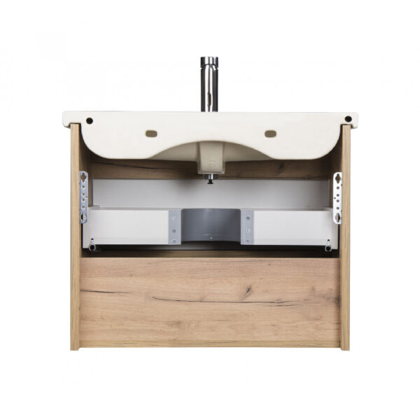 Mobilier de baie suspendat 70 cm stejar Oslo Wood - imagine 4