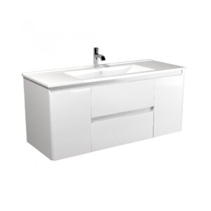 Mobilier de baie alb 120 cm Sorrento cu blat