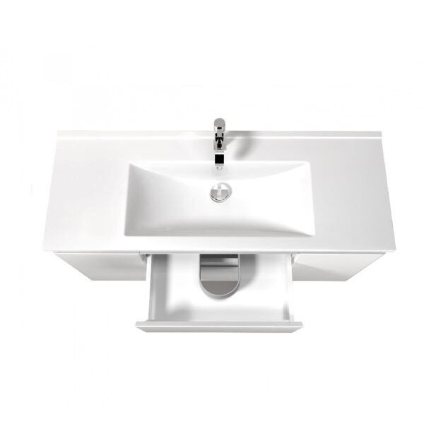 Mobilier de baie alb 120 cm Sorrento cu blat - imagine 3