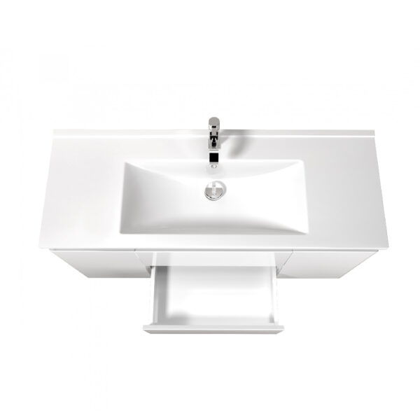 Mobilier de baie alb 120 cm Sorrento cu blat - imagine 4