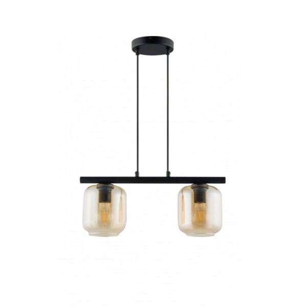 Pendul Gloss 2xE27 black & amber