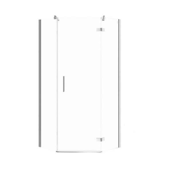 Cabina dus Jota pentagonala dreapta sticla transparenta profil crom 90x90x195 cm