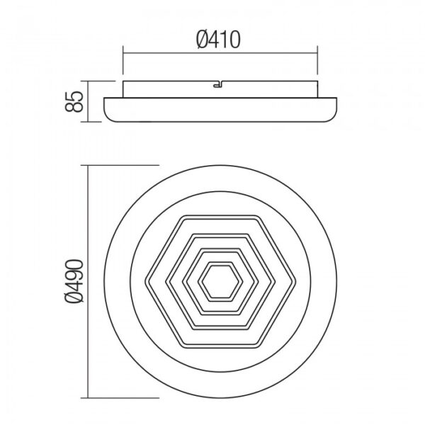 Plafoniera Azuki alb mat LED 132W 3000K-4500K-6500K - imagine 2