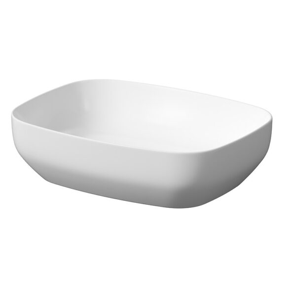 Lavoar pe blat Larga rectangular alb mat 50x38 cm