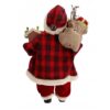 Decoratiune Mos Craciun cu saculet cadouri si casuta 40 cm - imagine 3