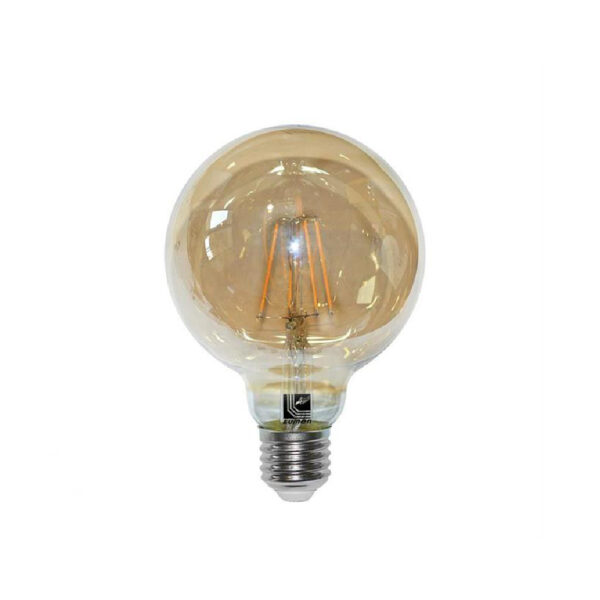 Bec decorativ LED "Cog" auriu E27 6W lumina calda G95