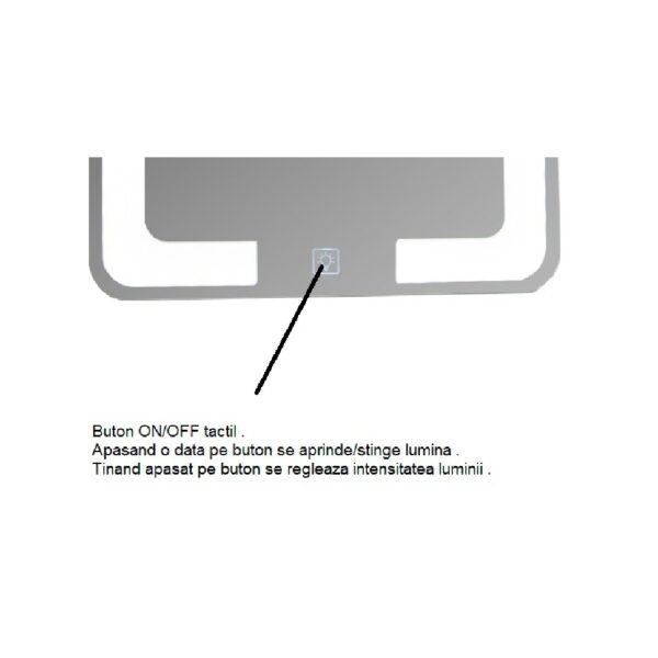 Oglinda de baie cu iluminare LED si intrerupator touch MD2 60x80 cm - imagine 3