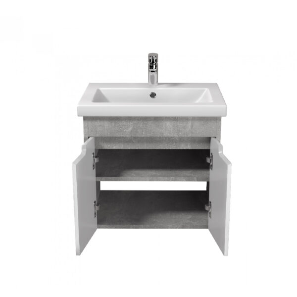 Mobilier de baie suspendat 60 cm Smart Loft + lavoar - imagine 2
