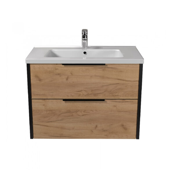 Set mobilier de baie stejar 80 cm Line - imagine 3