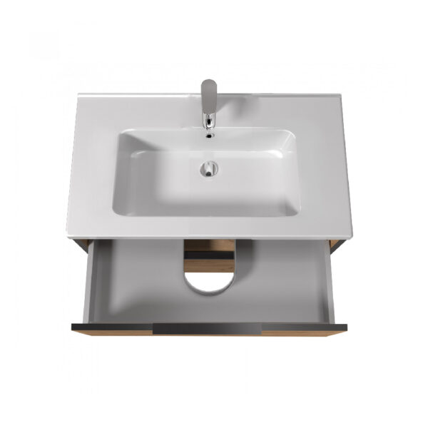 Set mobilier de baie stejar 80 cm Line - imagine 4
