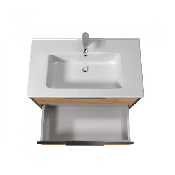 Set mobilier de baie stejar 80 cm Line - imagine 5