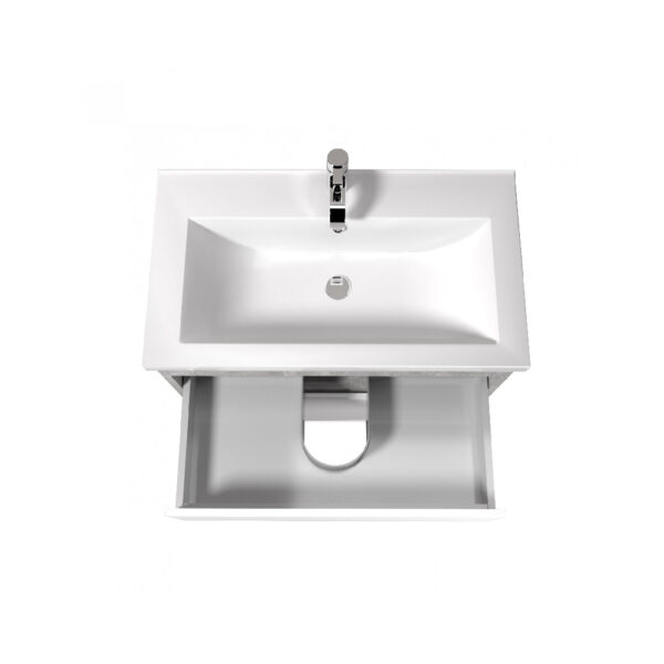 Mobilier de baie gri / alb 80 cm Polo Loft - imagine 7