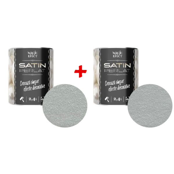 Vopsea decorativa Magic Efect Satin perlat 02 White Pearl 2.4 L 1+1 GRATUIT