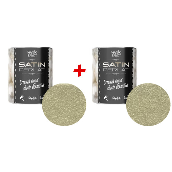 Vopsea decorativa Magic Efect Satin perlat 09 Cream Pearl 2.4 L 1+1 GRATUIT