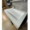 Mobilier de baie alb / negru / stejar 80 cm Premium Trinidad + lavoar - imagine 3