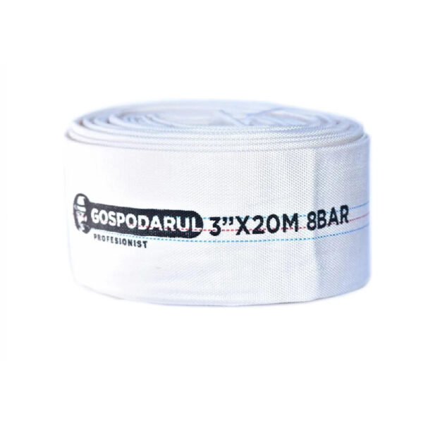Furtun pompieri - pvc panzat, 3'', ø 75mm, 8 bar - tip b - 20m