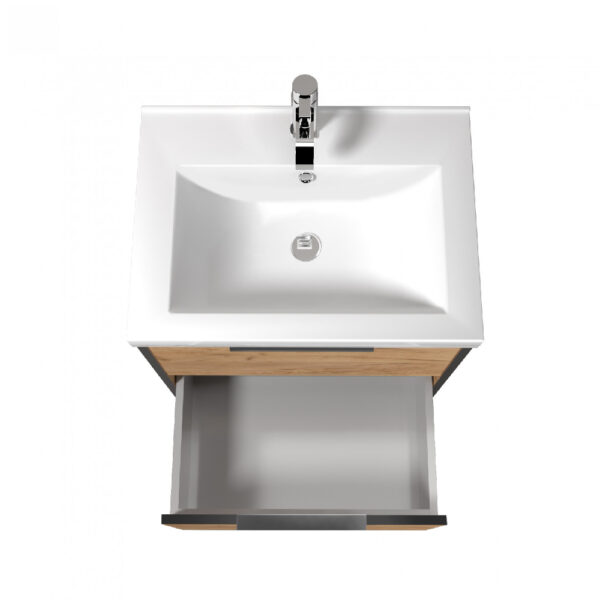 Mobilier de baie stejar Line Craft 60 cm - imagine 3