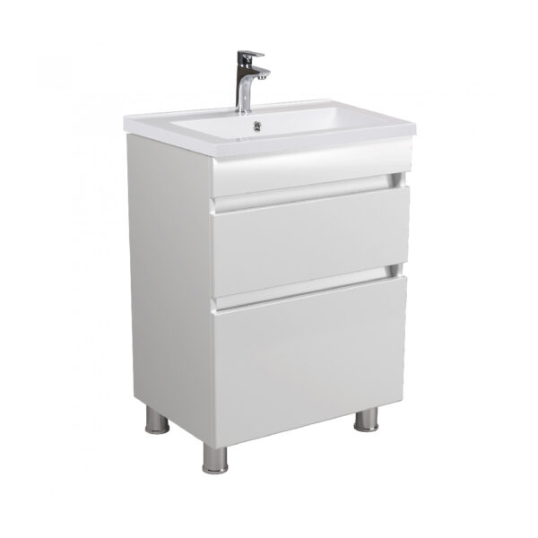 Mobilier de baie alb Soft 60 cm