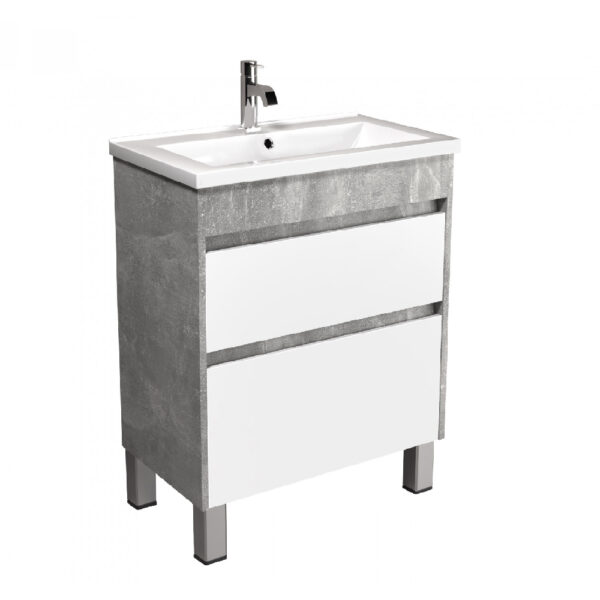 Mobilier de baie gri / alb Polo Loft 60-U - imagine 2