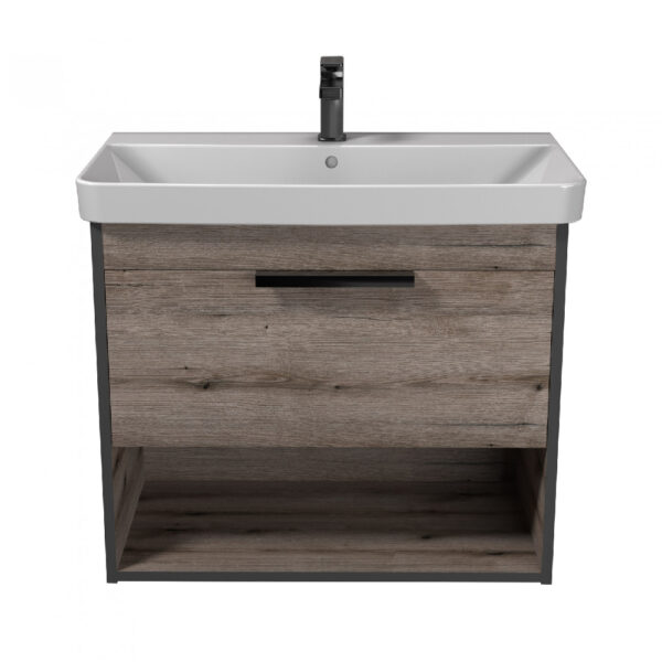 Mobilier de baie gri / stejar Denver 80-A - imagine 3