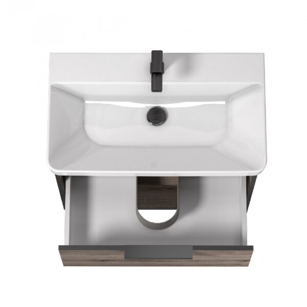 Mobilier de baie gri / stejar Denver 80-A - imagine 4