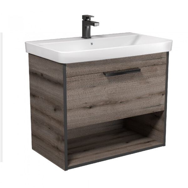 Mobilier de baie gri / stejar Denver 80-A