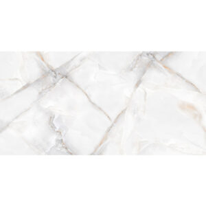 Gresie alb / gri Sky Onyx lucios 60x120 cm