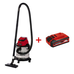 Aspirator umed/uscat Einhell TC-VC 18/20 Li + CADOU acumulator 18V 3.0 Ah PXC PLUS