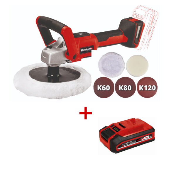 Masina de slefuit rotativa PXC CE-CP 18/180 Li E + CADOU acumulator 18V 3.0 Ah PXC PLUS