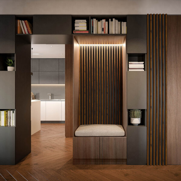 Riflaj / panou Linea slim 3 alun / negru - imagine 2