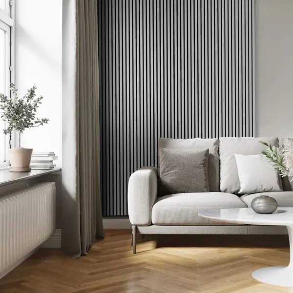Riflaj / panou Linea acustic gri / negru - imagine 5