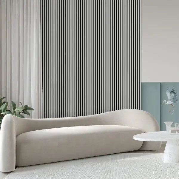 Riflaj / panou Linea acustic gri / negru - imagine 6