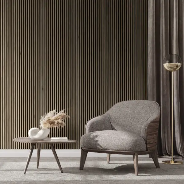 Riflaj / panou Linea acustic Hakire bej / negru - imagine 2