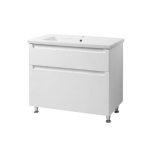 Set mobilier de baie alb Elba TNB-2 D100 cu lavoar Komo
