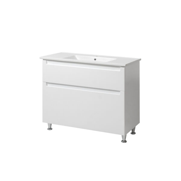 Set mobilier de baie alb Elba TNB-2 D100 cu lavoar Vesta