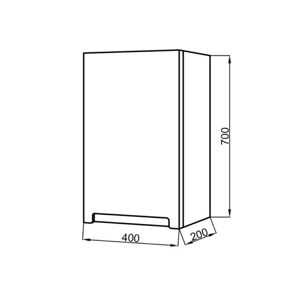 Dulap de baie suspendat Elba PP-40 - imagine 3