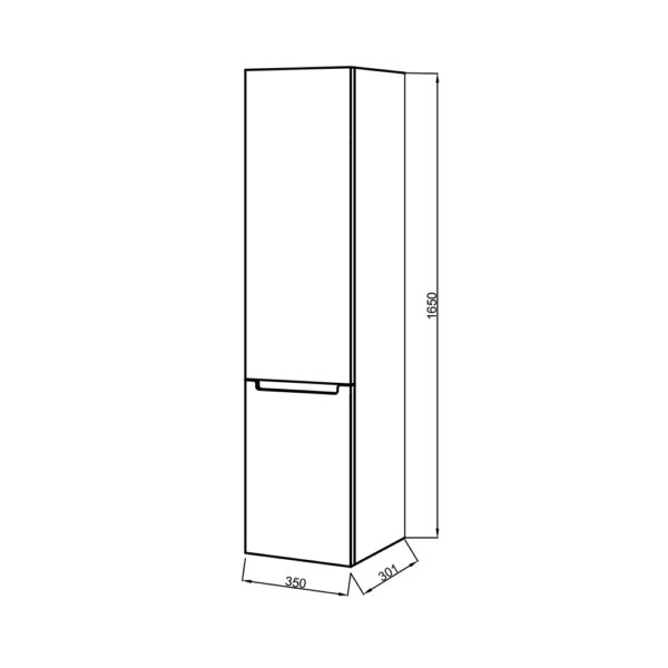 Dulap de baie suspendat Elba PP-35 - imagine 3