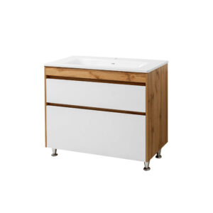 Set mobilier de baie stejar Venera TNB-2 D100 cu lavoar Estelle