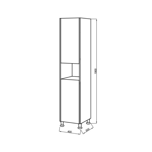 Dulap de baie stejar Venera PN-40 - imagine 3