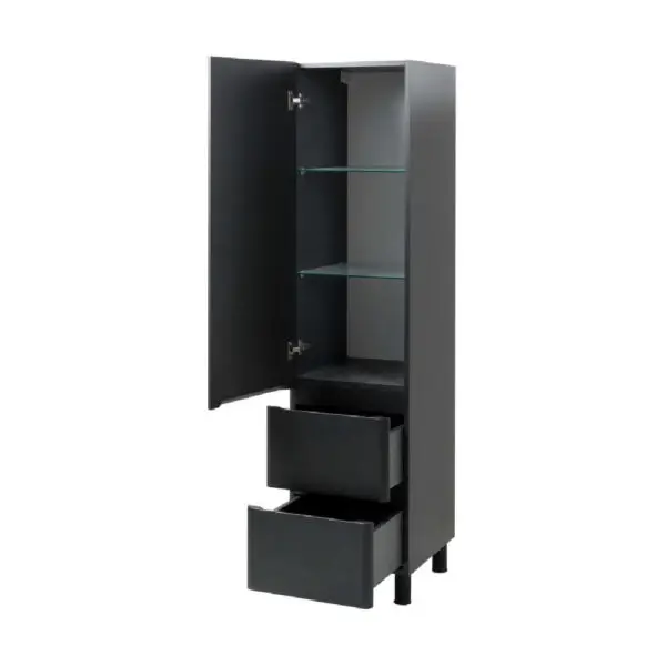 Dulap de baie negru mat Vivace PPN2SH D40 - imagine 2