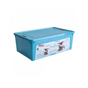 Cutie depozitare „Smart Box” decor 11.7 L (turquoise/dinozaur)