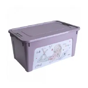 Cutie depozitare „Smart Box” decor 27 L (frezie - fete / gri - dinozaur)