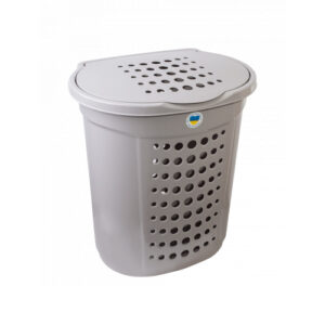 Coș de rufe 60 L (trandafir alb/cacao)
