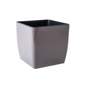 Ghiveci "Quadro" cu insert 27x27x26cm (granit/cacao/cappuccino/frezie)