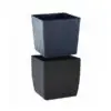 Ghiveci "Quadro" cu insert 27x27x26cm (granit/cacao/cappuccino/frezie) - imagine 4