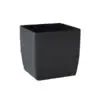Ghiveci "Quadro" cu insert 27x27x26cm (granit/cacao/cappuccino/frezie) - imagine 5