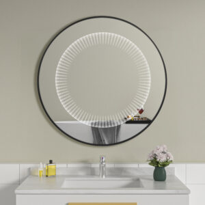 Oglinda de baie rotunda LED Infinity 80x80 cm
