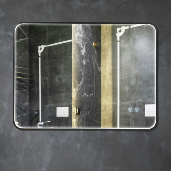 Oglinda de baie led si dezaburire reversibila 60x80 cm - imagine 2